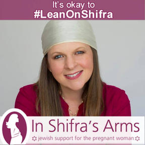 A Facebook frame that says 'It's ok to #LeanOnShifra' at the top, with the In Shifra's Arms logo at the bottom